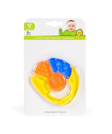 Buy Yellow Rainbow Teething Ring - Cooling Aid for Babies 3 Months+ | Soothing & Safe Teething Relief - Buy Online on GoSupps.com