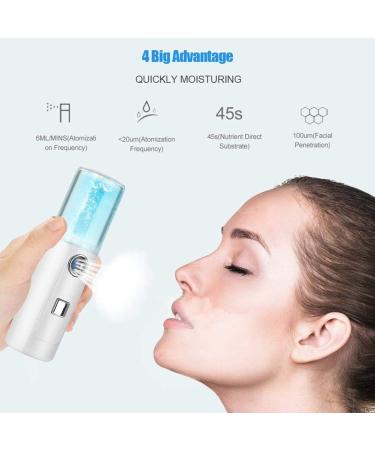 Handy Facial Nano Mister 20ml USB Mini Size Nano Mist Sprayer Atomization Eyelash Extensions Facial Moisturizing Hydrating Facial Steamer - Buy Online on GoSupps.com