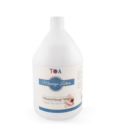 TOA Deluxe Massage Lotion with Pump Vitamin Rich Massage Lotion for Massage Therapy with Natural Ingredients to Moisturize Hydrate and Smooth Rough Skin for All Skin Types (1 Gallon)