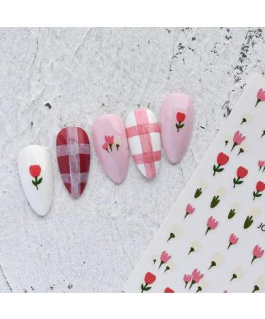 Decor Nail Design Tulip DIY Manicure 3D Holographic Flower Nail Stickers(5) Style05 - Buy Online on GoSupps.com