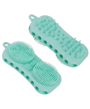 Soft Exfoliating Silicone Body Scrubber Shower Brush Double-Sided Massage Bath Brush Fit for All Kinds of Skin