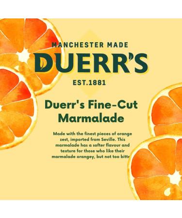 Duerr's Fine Cut Seville Orange Marmalade | 6 x 340g Pack | Traditional Marmalade Made with The Finest Orange Zest Pieces | Sweet Flavor and Texture - Buy Online on GoSupps.com