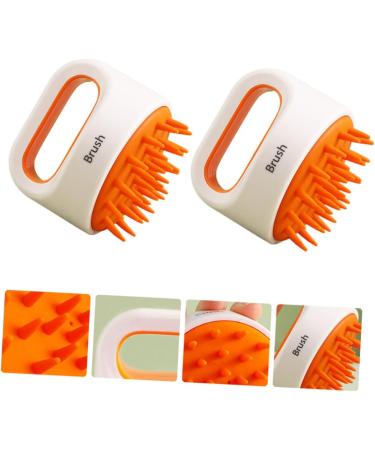 Beavorty 6-Pack Shampoo & Massage Brush - Multifunctional Hair & Body Cleaning Brush - Ergonomic Bath Device - Orange 8x8x8.1 cm - Buy Online on GoSupps.com