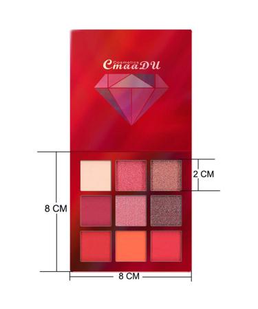 Battnot 9-Color Eyeshadow Palette - Matte & Shimmer Cosmetic Cream Makeup for Flawless Looks - Buy Online on GoSupps.com