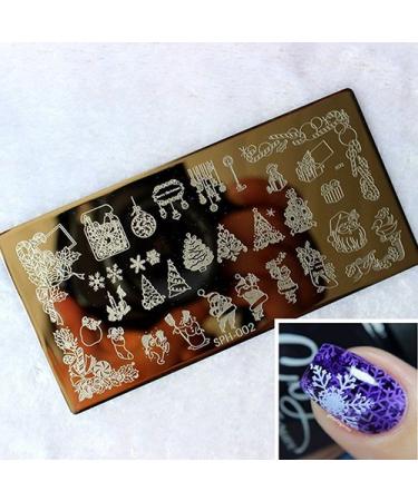 Christmas Pattern DIY Nail Art Stamp Plate | Holiday Manicure Template for Perfect Nails - Buy Online on GoSupps.com