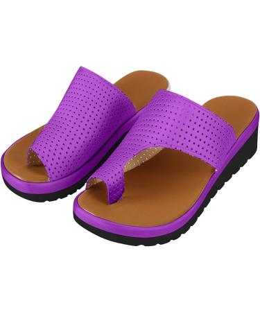 Yytcsjz Comfortable Women's Plateau Sandals - Breathable Open Toe Beach & Hiking Shoes for Planar Fasciitis - Purple Size 38 EU - Buy Online on GoSupps.com