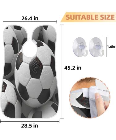 Soccer Ball Beard Bib Apron - Men's Beard Hair Catcher for Shaving | Perfect Father's Day & Christmas Gift for Dad & Husband - Buy Online on GoSupps.com