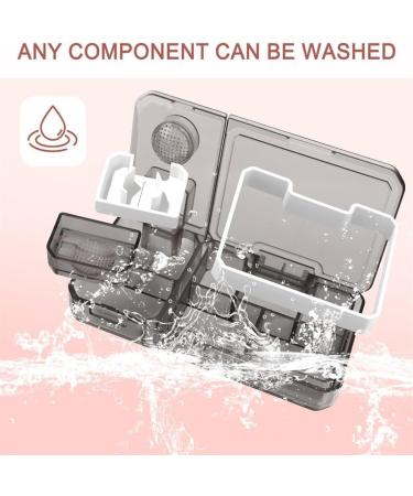 Pill Organizer with Cutter & Crusher - Travel Size Medicine Holder for Vitamins & Supplements | Grey - Buy Online on GoSupps.com