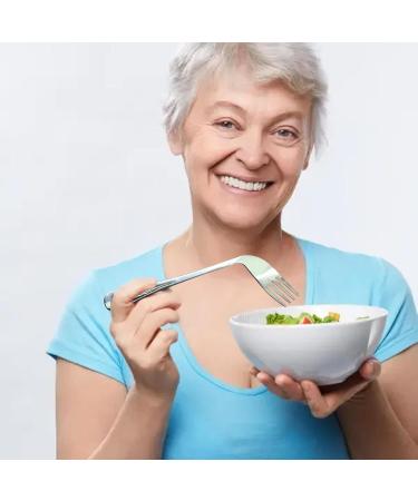 Old Man Elbow Spoon - -Feeding Spoon Fork Curved | Convenient and Safe Elder Feeding Nursing Utensil for Seniors and Elderly Huaisheng Left Hand - Fork - Buy Online on GoSupps.com