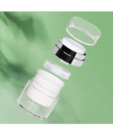 2 Pack 1.7 Oz Airless Pump Jars Vacuum Cosmetic Travel Containers | Refillable Empty Acrylic Make Up Sample Containers | White 50ml (1.7 oz / 50ml) - Buy Online on GoSupps.com