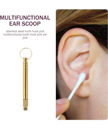 3pcs Yellow Earwax Removal Spoon Set - Reusable and Comfortable Cleaning Tools with Keychain - Healeved - Buy Online on GoSupps.com