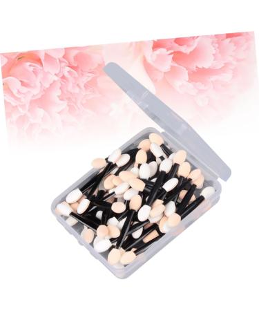 VINTORKY 50 Pcs Dual Sided Eyeshadow Brush Eye Shadow Sponge Applicator Double Sided Makeup Brush Black Size 1 Black - Buy Online on GoSupps.com