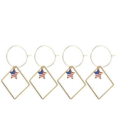 KESYOO 2 Pairs Independence Day Ear Pendants Beautiful Ear Rings Stylish Ear Drops Independence Day Decoration Party Favors