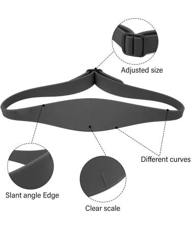 Hair Cutting Tape Kids Adjustable Silicone Washable Curved DIY Neckline Shaving Template For Salon (Black) - Buy Online on GoSupps.com