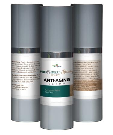 Pro 2x Ideal Beauty 24-7 365 Anti Aging Serum | Resurfacing & Brightening | Vitamin C & AHA | 2 Month Supply for Wrinkles Age Spots & Pores - Buy Online on GoSupps.com
