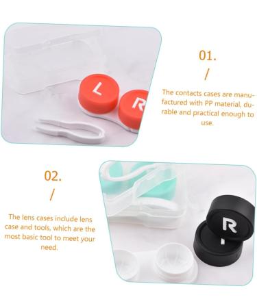 Partykindom 8-Set Contact Lens Storage Container - Practical Travel Etui with Mirror - Interchangeable Eye Box - Buy Online on GoSupps.com