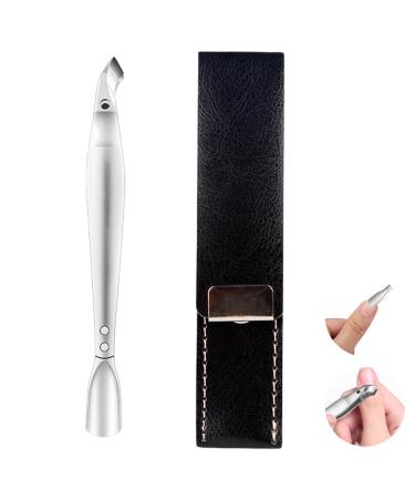 Cuticle Trimmer Stain Steel Cuticle Nip with Pusher Nail Dead Skin Remover for Fingernails/Toenails Professional Manicure Nail Tools