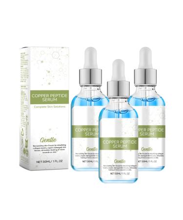 Copper Peptide Face Serum Collagen -Copper Peptides Serum for Face With Anti Aging Skin Solutions Properties:1oz/30ml Anti-Wrinkle Formula For Youthful Skin,Moisturizing Shrinks Pores (3pc)