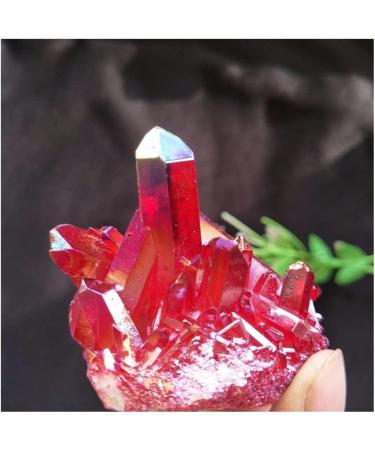 Natural Crystal Rough Red Aura Quartz Crystal Titanium Bismuth Silicon Cluster Rainbows Natural Stones and Minerals - Buy Online on GoSupps.com