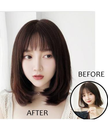 Bobo Style Half Wig Clip In Straight U-Shape Part - 3/4 Hairpiece Extension with 5 Clips - Black - International Shipping - Buy Online on GoSupps.com