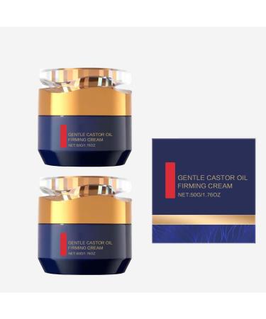 LinBomZony 2 Pack Soft Castor Oil Firming Cream Anti Aging Anti Wrinkle Moisturizing Cream White Cream for Women Enhance Skin Elasticity and Hydration