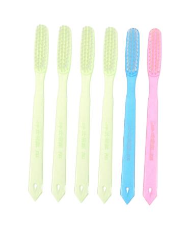 Minkissy 6st toothbrush for adult toothbrush for oral care toothbrushes for manual cleaning hand toothbrush head manual toothbrush dental floss for adults adults