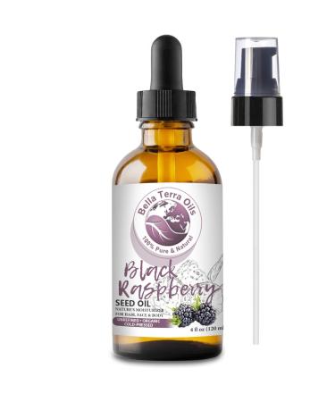 Black Raspberry Seed Carrier Oil. 4oz. 100% Pure. Cold-pressed. Unrefined. Organic. Chemical-free. Protects and Rejuvenates Skin. Rich in Antioxidants. Natural Moisturizer for Hair  Skin. Bella Terra Oils. 4 Ounce - Buy Online on GoSupps.com
