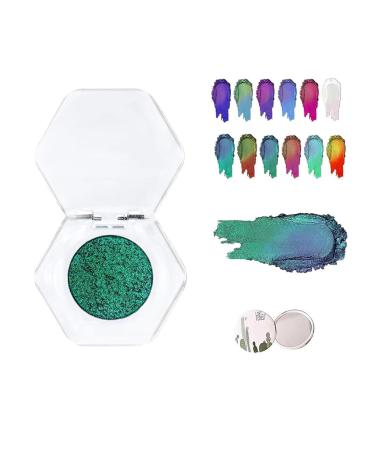 Adriana Nicole Cosmetics Eyeshadow Single Shadows Ethereal Single Color-Shifting Eyeshadow Eyeshadow With Exquisite Glitters Double Chrome Eye Shadow (10#)