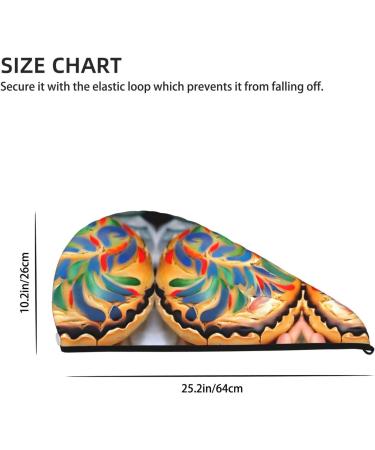 Painted Bread Coral Velvet Dry Hair Cap | Ideal for Home Travel Pool Parties & More - Shop Internationally - Buy Online on GoSupps.com