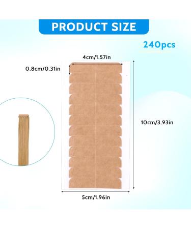 240 Pieces Double Sided Hair Extension Tape Tabs | Waterproof Lace Front Wig Tape | No Residue Real Hair Extensions Supply 4x0.8cm - Buy Online on GoSupps.com
