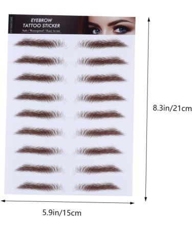 Beavorty 4pcs Eyebrow Stickers Blush Makeup 6d Black Eyebrow Sticker Water Transfer Eyebrow Sticker Stencil - Buy Online on GoSupps.com