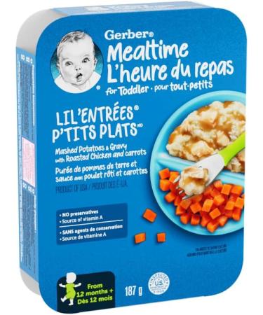 GERBER MEALS Mashed Potatoes & Gravy With Roasted Chicken & Carrots Full Toddler Serving of Veggies Full Toddler Meal Good Source of Potassium No Preservatives 8 Boxes 1.5 kg - Buy Online on GoSupps.com