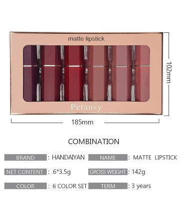 6-Piece Nude Matte Lipstick Set - Long Lasting, Waterproof, Moisturizing Makeup Gift - Buy Online on GoSupps.com