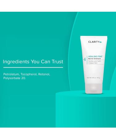 ClarityRx Healing Fine Barrier Ointment | Plant-Based Post-Procedure Gel for All Skin Types | Paraben-Free Natural Skin Care - 1.76 oz - Buy Online on GoSupps.com