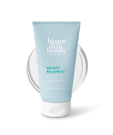Bigger Than Beauty Skincare Hydrating Gel Cleanser Face Wash with Hyaluronic Acid & Vitamin C for All Skin Types Daily Skin Care Makeup Remover for Women Facial Cleanser Vegan & Cruelty Free