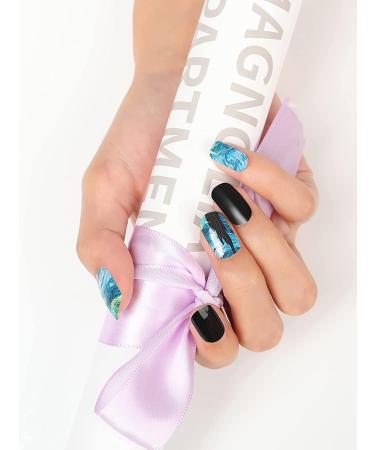 Kalolary Gel Nail Polish Strips Kit for Women - Waterproof Full Nail Wraps with Scissors, Cuticle Stick, File, and Wipes - Starry Sky Design - Buy Online on GoSupps.com