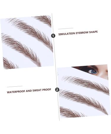 FOMIYES 12 Pcs Eyebrow Stickers Makeup Stickers Eyebrow Shape Stickers Imitation Eyebrow Semi-permanent Tool - Buy Online on GoSupps.com