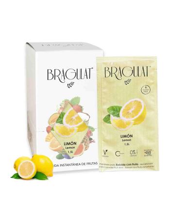 BRAGULAT BRAGULAT Lemon Fruit Drink | Instant Powdered Drinks & Refreshments | Sugar Free & Vitamin C Flavours | Lemon Flavoured Water | 15 Bags