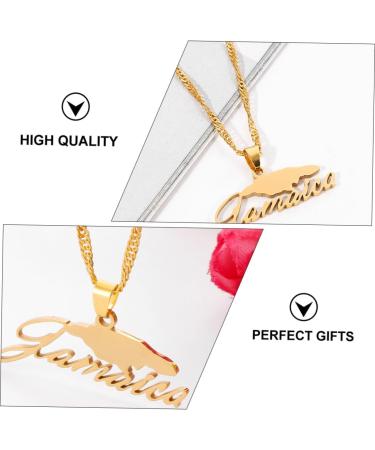 PRETYZOOM 1pc Map English Alphabet Necklace Neck Pendant Versatile Necklace Personality Decorate Alloy - Buy Online on GoSupps.com