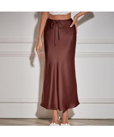 Elegant Women's Chiffon Maxi Skirt - Boho A-Line with Floral Design & High Elastic Waist | Winter Ladies Skirts - Buy Online on GoSupps.com