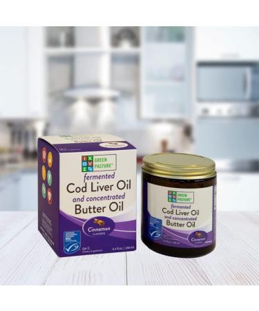 Green Pasture Butter Oil/Fermented Cod Liver Oil Blended Gel - 6.4 oz.- Cinnamon - Buy Online on GoSupps.com