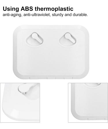 Deck Access Hatch for Marine Boat | 17-1/4" x 12-3/8" Inspection Cover with Lock | White | International Shipping Available - Buy Online on GoSupps.com