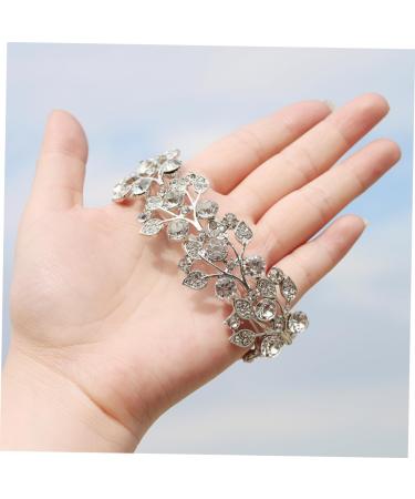 Elegant Rhinestone Tennis Bracelet for Women - Diamond Light Bond Open Bangle Jewelry - Buy Online on GoSupps.com