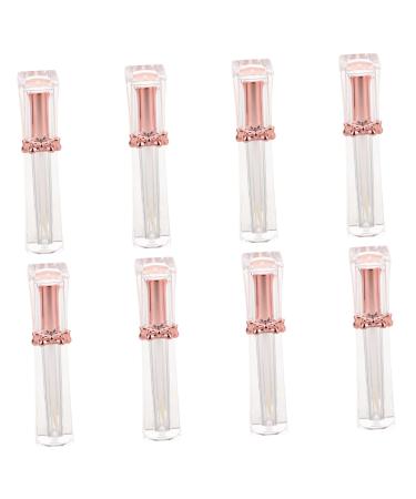 FRCOLOR FRCOLOR 8 Pieces Mini Lip Balm Bottles 35ml Transparent Lip Gloss Tubes with Wand - Refillable Makeup Bottles for Women and Girls DIY Makeup and Travel
