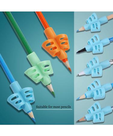 DMFly Pencil Handles for Kids - Handwriting Assistance & Posture Correction | Hollow Ventilation Design 3E Blue & Blue Orange Grip Set - Buy Online on GoSupps.com