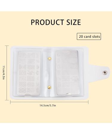 NICENEEDED 20 Slots Image Stamper Plate Collection Colorful Nail Art Stamper Holder Storage Bag Reusable Nail Plate Nail Art Image Holder Organizer Tool for Nail Art DIY Tool - Buy Online on GoSupps.com
