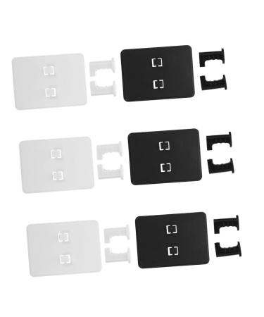 Homsfou 30 pcal-assembled shaver holder Razor Organizer Hook for shower razor razor shower hooks for the razor holder bathrobe bathrobe clothes wall door white seamless paragraph 7.5x5.5x3cmx5pcs black whitex5st