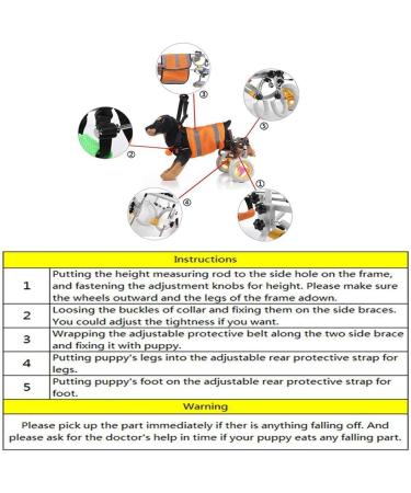 Dog Wheelchair for Hind Legs Rehabilitation Pet Wheelchair for Handicapped Animal Exercise Wheels for Disabled Cat/Dog/Pet (4-9kg) - Buy Online on GoSupps.com