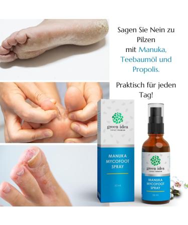 Green Idea Foot Spray | Mycofoot Spray with Manuka Tea Tree & Propolis | Athlete's Foot & Odor Relief | 50ml - Buy Online on GoSupps.com