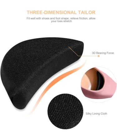 Healifty Shoe Inserts for Men & Women - Toe Plug Filler for Big Shoes - 2 Pairs (Black) | Comfortable Fit & Support - Buy Online on GoSupps.com